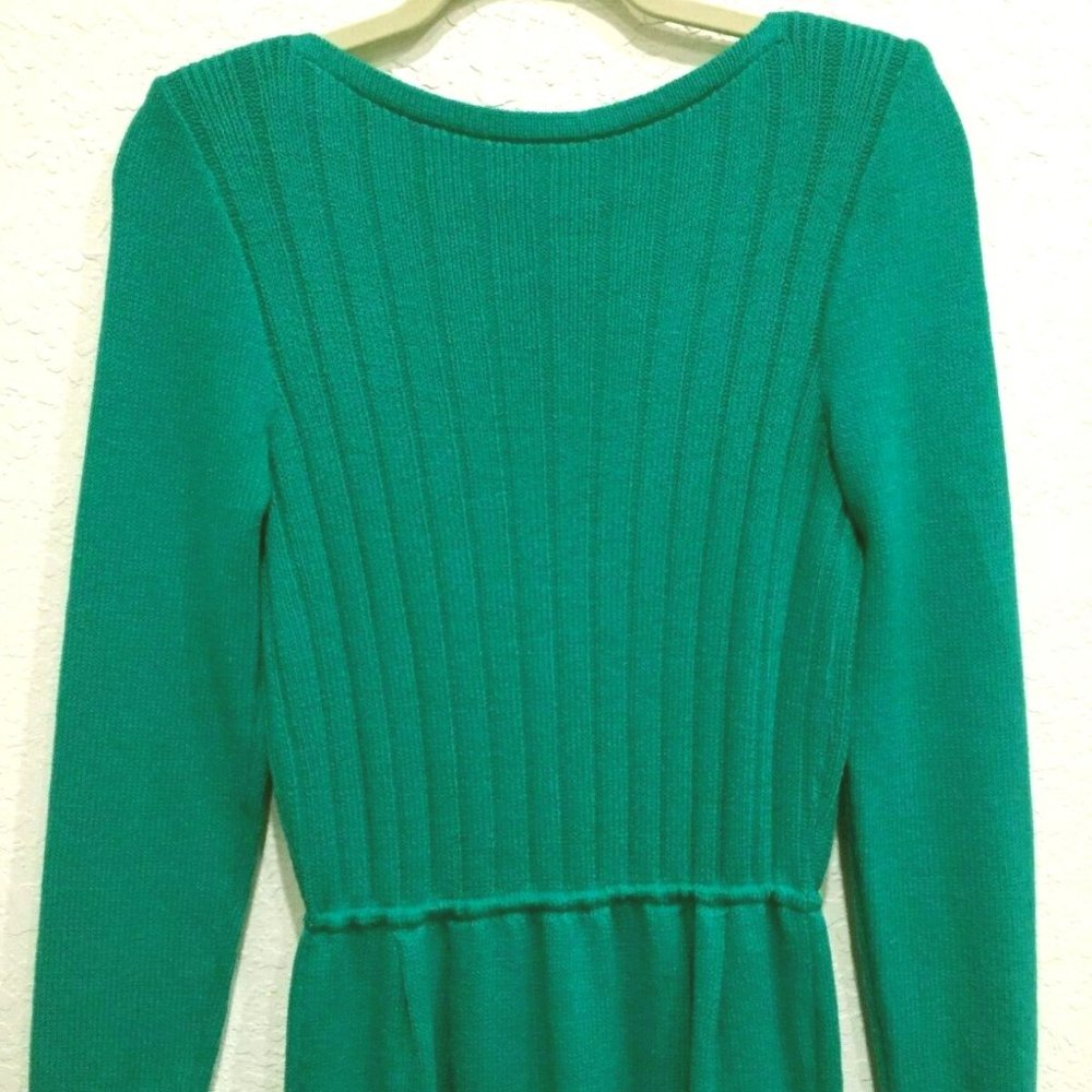 St. John Marie Gray Green Dress and Belt